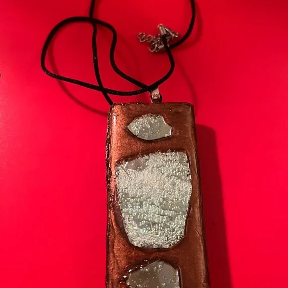 One of a Kind Seashell Boho Rare Unique Vintage Reversible Handmade Necklace - Picture 13 of 16